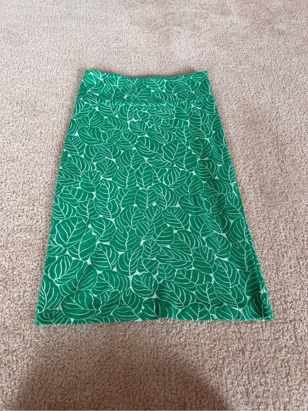 DVF Green Leaf-Print Women's Skirt